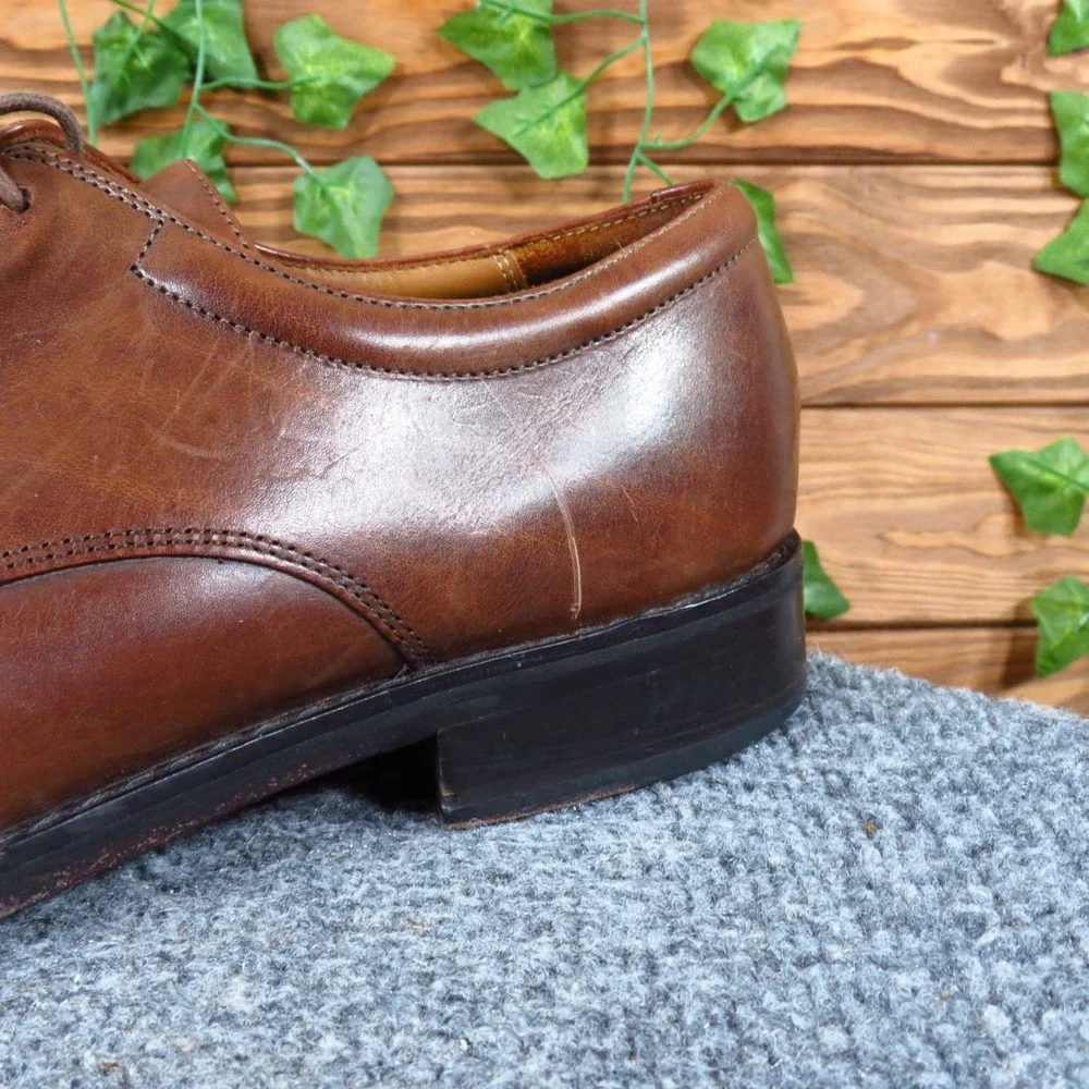 Cole Haan Air Giraldo Mens Apron Toe Derby Shoes Size 10.5 M Dress Brown Leather